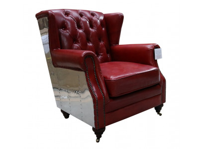 UszyFotel Prawdziwa skóra Vintage Chesterfield Skóra TelevisionFotel LeatherFotel Nowość