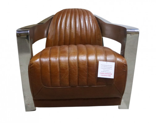 Fotel Prawdziwa skóra Design Vintage Design Fotel aviator Meble Skóra