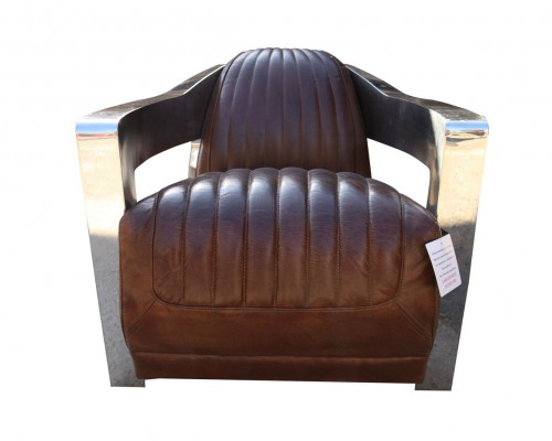 Aviator Meble Luksusowa Vintage Retro Shabby Skórzana Krzesło Designerska Sofa Fotel