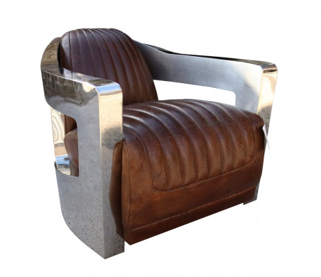 Aviator Meble Luksusowa Vintage Retro Shabby Skórzana Krzesło Designerska Sofa Fotel