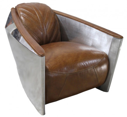 Skórzany Fotel Airplane Aviator Fotel LoungeFotel CocktailFotel vintage