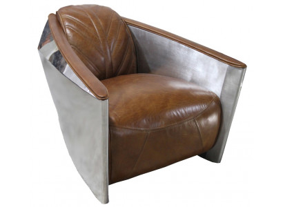 Skórzany Fotel Airplane Aviator Fotel LoungeFotel CocktailFotel vintage