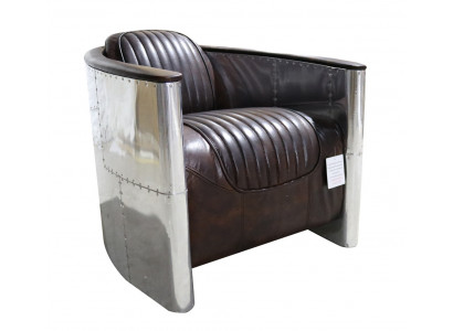 Fotel Design Prawdziwa skóra Vintage Luxury Meble Podkładka Aviator Samolot