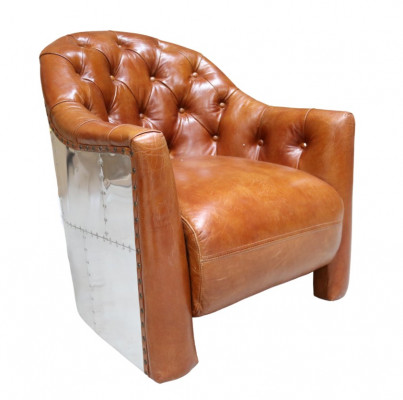 Skórzany Fotel Airplane Design ClubFotel Skóra Fotel Aviator Vintage Skóra