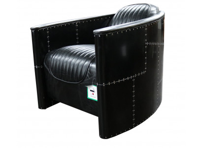 Sofa Aviator Fotel Couch club Lounge Vintage Aluminiowy Samolot Retro Prawdziwa skóra