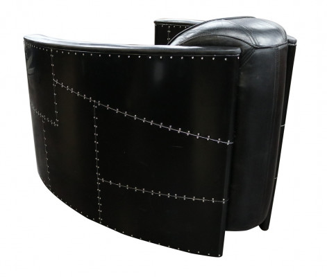 Sofa Aviator Fotel Couch club Lounge Vintage Aluminiowy Samolot Retro Prawdziwa skóra