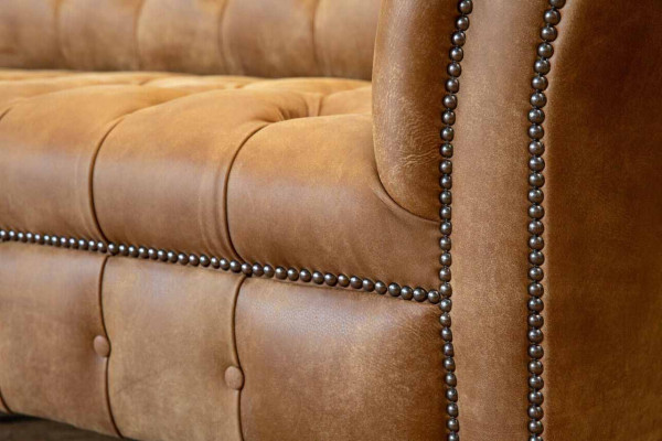 Sofa 4 miejsce do siedzenia Chesterfield Podkładka Living Room Design Luxury Drewno Nowa