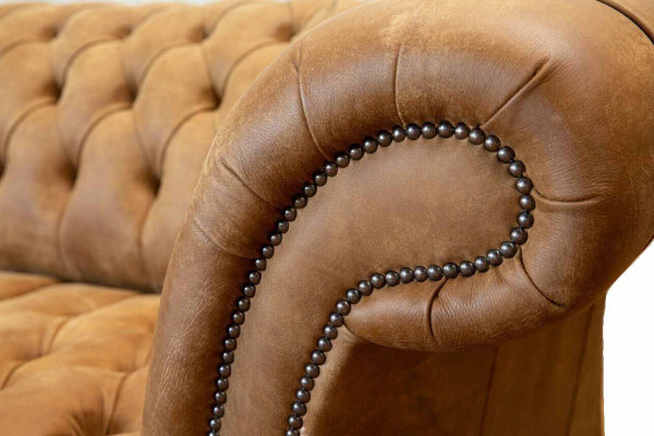 Sofa 4 miejsce do siedzenia Chesterfield Podkładka Living Room Design Luxury Drewno Nowa