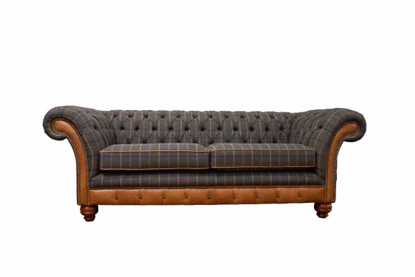 Sofa 3 miejsce do siedzenia Designerska Sofa Kanapa Podkładka Brązowe Kanapy Materiał Włókienniczy Nowy
