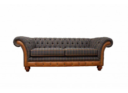 Sofa 3 miejsce do siedzenia Designerska Sofa Kanapa Podkładka Brązowe Kanapy Materiał Włókienniczy Nowy