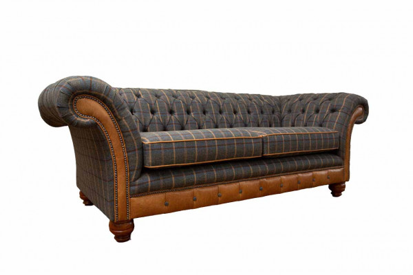 Sofa 3 miejsce do siedzenia Designerska Sofa Kanapa Podkładka Brązowe Kanapy Materiał Włókienniczy Nowy