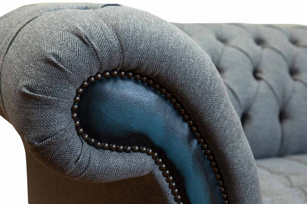 Sofa Chesterfield Podkładka Designerskie Kanapy Sofy Ustawić Trzyosobową Szarą