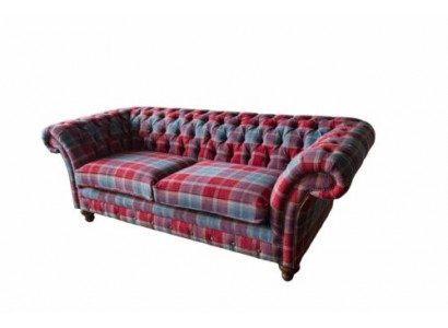 Chesterfield Modern 3 miejsce do siedzenia Designerska Sofa Luksusowa Podkładka Couch Material Włókienniczy Nowość