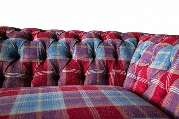 Chesterfield Modern 3 miejsce do siedzenia Designerska Sofa Luksusowa Podkładka Couch Material Włókienniczy Nowość