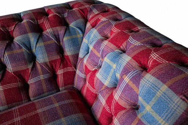 Chesterfield Modern 3 miejsce do siedzenia Designerska Sofa Luksusowa Podkładka Couch Material Włókienniczy Nowość