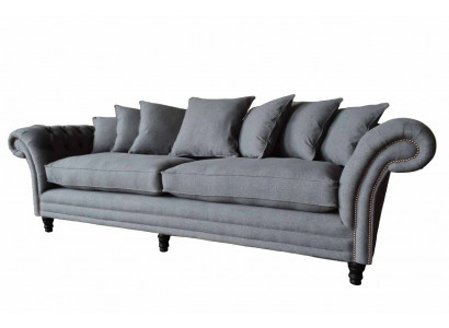 Chesterfield Couch Podkładka Sofas Classic Sofa 4 miejsce do siedzenia Couches Grey