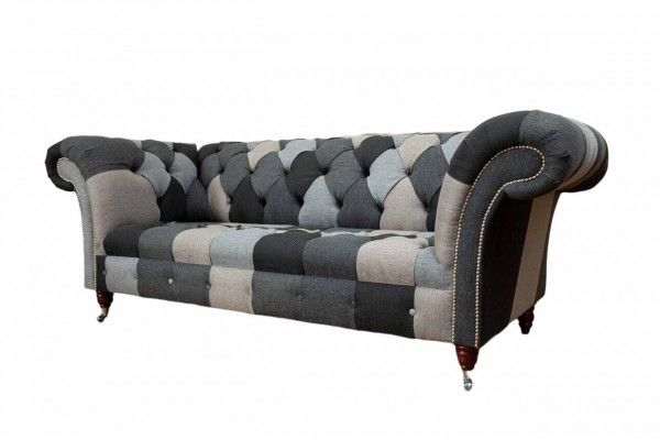 Nowoczesna sofa 3-miejscowa do siedzenia Chesterfield Trzyosobowa sofa do salonu Luksusowa kanapa w stylu
