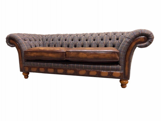 Salon Nowoczesna Sofa 3 miejsce do siedzenia Design Style Meble Chesterfield Sofy Szara Nowość