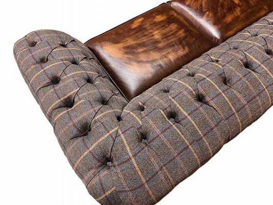 Salon Nowoczesna Sofa 3 miejsce do siedzenia Design Style Meble Chesterfield Sofy Szara Nowość