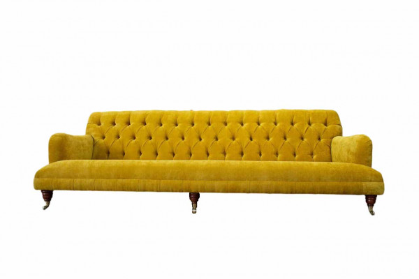 Design Chesterfield Chesterfield Włókienniczy Yellow 5 miejsce siedzące Podkładka Nowość