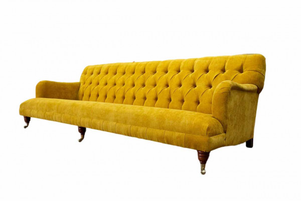 Design Chesterfield Chesterfield Włókienniczy Yellow 5 miejsce siedzące Podkładka Nowość