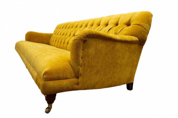 Design Chesterfield Chesterfield Włókienniczy Yellow 5 miejsce siedzące Podkładka Nowość