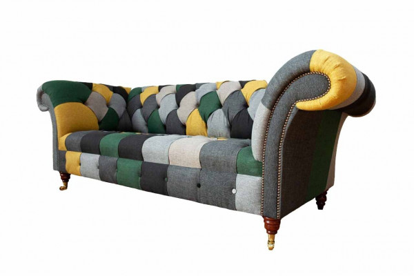 Klasyczny Design Chesterfield Materiał Sofa 3 miejsce do siedzenia Siedziba Kanapy Sofy Podkładka