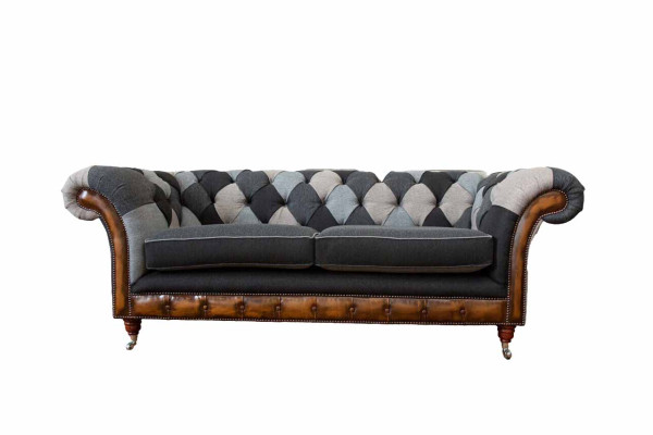 Design Podkładka Sofa 3 miejsce do siedzenia Couch Luxury Classic Włókienniczy Chesterfield