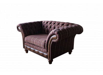 Chesterfield 1 miejsce siedzące Couch Podkładka Siedziba Włókienniczy Materiał Couches Luxury Sofa