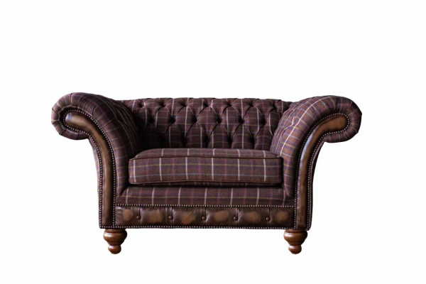 Chesterfield 1 miejsce siedzące Couch Podkładka Siedziba Włókienniczy Materiał Couches Luxury Sofa