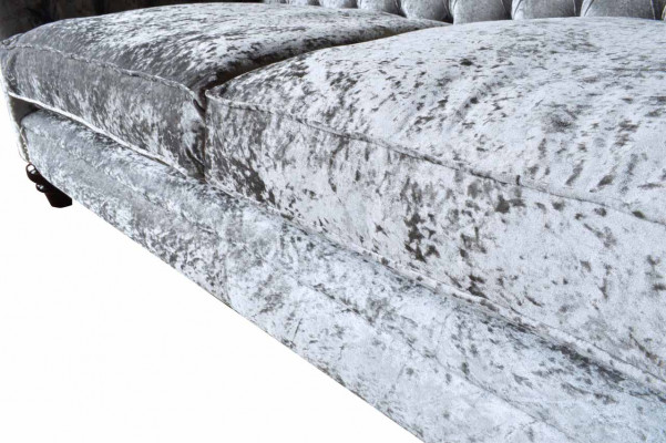 Chesterfield Couch Włókienniczy Aksamit Material Sofa Meble Design 3 miejsce siedzące Fioletowy