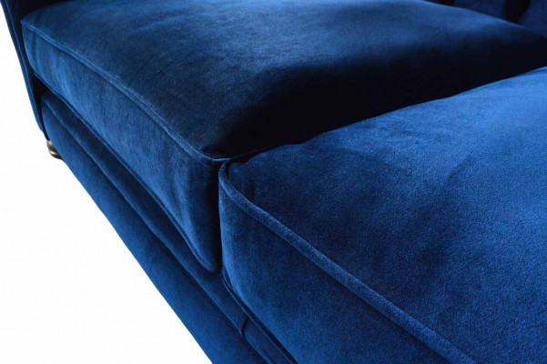 Sofa trzyosobowa 3 miejsce do siedzenia sofy niebieska materiałowa salon luksus siedziba xxl duża