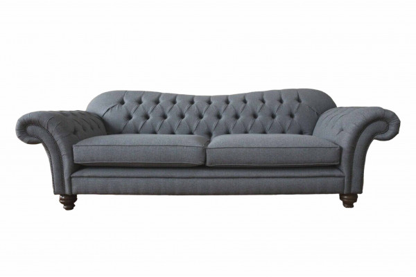 Moderm Sofa 3 miejsce do siedzenia Luksusowa kanapa włókiennicza Szare Sofy Podkładka Materiał Nowość