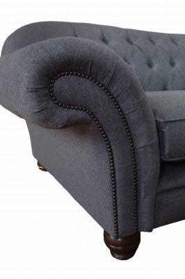 Moderm Sofa 3 miejsce do siedzenia Luksusowa kanapa włókiennicza Szare Sofy Podkładka Materiał Nowość