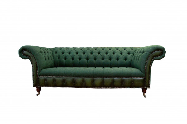 Chesterfield Sofa 3 miejsce do siedzenia Sofa Podkładka Materiał Skóra Kanapy Włókiennicze Nowość