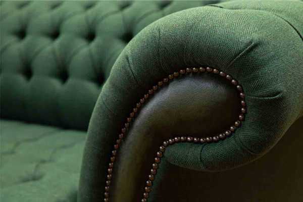 Chesterfield Sofa 3 miejsce do siedzenia Sofa Podkładka Materiał Skóra Kanapy Włókiennicze Nowość