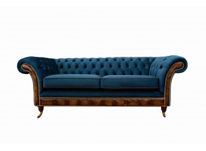 Designerska kanapa trzyosobowa Podkładka Sofa Chesterfield Pokój Meble Siedziba