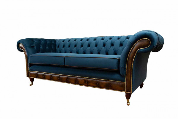 Designerska kanapa trzyosobowa Podkładka Sofa Chesterfield Pokój Meble Siedziba