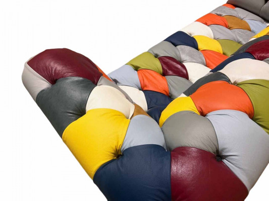 Chesterfield 3 miejsce do siedzenia Material Design Couch Podkładka Włókienniczy Modern Sofa Nowość