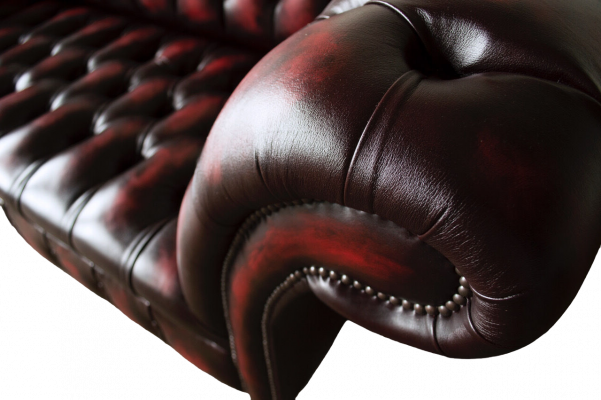 Chesterfield Skóra Sofa 3 miejsce do siedzenia Brown Designer Couch Luxury Podkładka Nowość