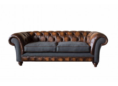 Chesterfield Design Luksusowa Podkładka Sofa Kanapa Siedziba Salon Skóra Nowość