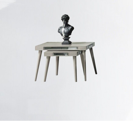 Grupa Stoliki boczne 2-częściowe stoliki kawowe sofa stoliki srebrne do salonu