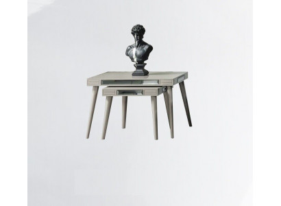 Grupa Stoliki boczne 2-częściowe stoliki kawowe sofa stoliki srebrne do salonu