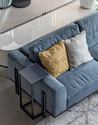 Żywy krajobraz Narożnikowa kanapa L Shape Couch Solidne drewno Meble Sofa Design Meble Włochy