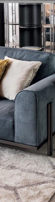 Żywy krajobraz Narożnikowa kanapa L Shape Couch Solidne drewno Meble Sofa Design Meble Włochy