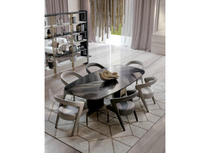 Design Luxury Meble z Włochy jadalnia Bizzotto Zestaw Fotel Tabela 6x Zestaw