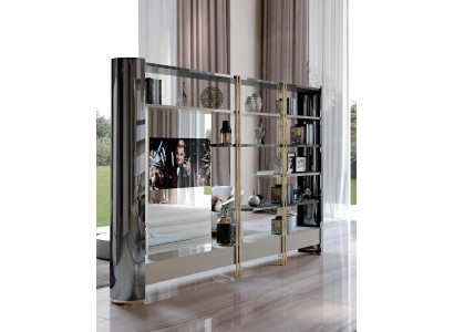 Tv Ściana Design Bizzotto Półki do Salonu Gablota Szafa Meble Design Jednostka ścienna