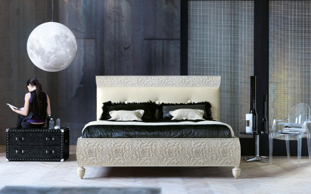 Łóżko Luksusowe łóżko Drewno Rama łóżka Design 180x200 Nowe ramy łóżka Podwójne łóżko