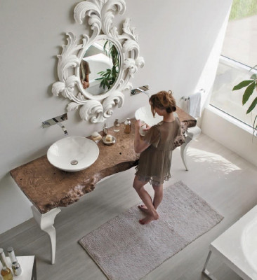 Stolik drewniany do umywalek Umywalka Design Tabela Drewniany stolik łazienkowy Umywalka Nowość