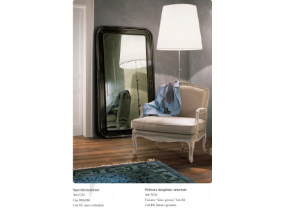 Pokój dzienny Krzesło 1 miejsce do siedzenia Fotel Drewno Luxury Class Meble Design Lustro 2szt Nowe